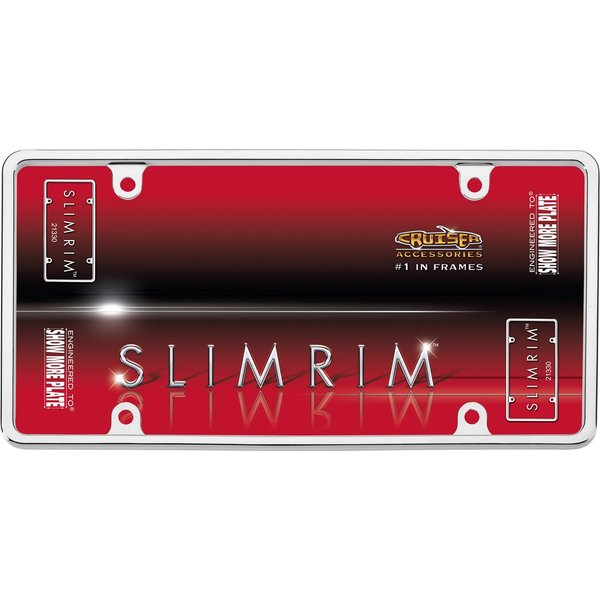Cruiser Accessories 21330 Slim Rim License Plate Frame, Chrome,1 Frame