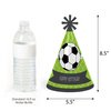 Big Dot of Happiness Goaaal - Soccer - Cone Happy Birthday Party Hats for Kids and Adults - Set of 8 (Standard Size)