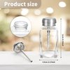 souG 3 Pcs 6 Oz/ 180 ml Clear Pump Dispenser Bottle with Metal Flip Cover Glass Nail Polish Remover Push Down Dispenser Bottle Refillable Push Down Pump Dispenser Press Container for Makeup Remover