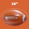 Jumbo Inflatable Football Toys for Kids (Pack of 12) 16-inch Beach Ball Blow Up Football Party Supplies, Football Birthday Party Decorations Football Party Favors Football Goodie Bags Stuffers