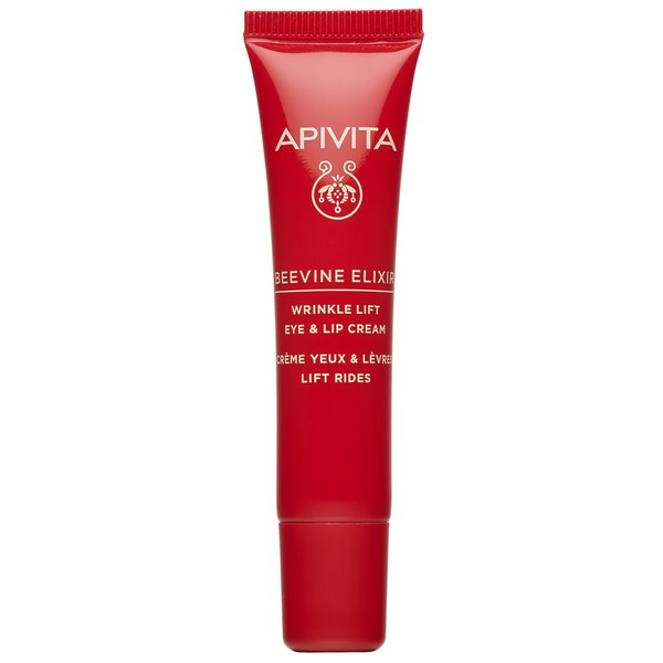 Apivita Beevine Elixir Wrinkle Lift Eye & Lip Cream, Advanced Line Reduction & Collegan Boost with Polyphenols, Marine Biotech Active & Goji Berry, 0.51 oz