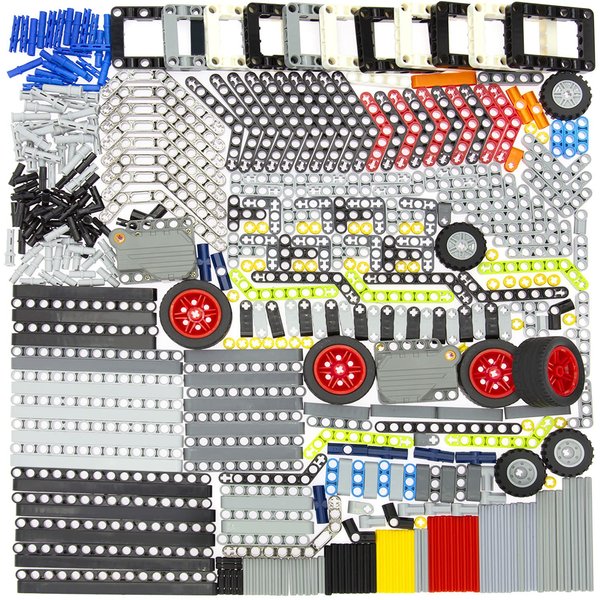 Habow 415pcs Technic-Parts Axle-Pin-Connector Pullback Motor Compatible with Lego-Technic, Technic-Beam Frame Liftarm Bush Wheels Tire Etc. MOC Replacement Pieces for Toy Building Sets