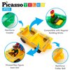 PicassoTiles 2pcs Magnetic Tiles Expansion Car Truck Building Blocks Compatible Set, Kids Magnet Bricks STEM Learning Toys, Magnetic Add-ons, Car Toys, Toddler Preschool 3 Years and up Boys and Girls
