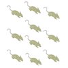 Hocai 10 Pieces Glow in The Dark Fake Rat Night Light Illusion Luminous Realistic Plastic Fake Mouse Fake Mice Spooky Rats for Halloween Trick Toys Decoration Supplies (Green)
