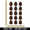 Realistic Pinecone Pine Cone Temporary Tattoo Water Resistant Fake Body Art Set Collection - 15 2" Tattoos (1 Sheet)