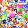 BOIKOKY 148Pcs Building Block Party Favors Set - 24 Block-Themed Notebooks, 24 Decorative Pens, 100 Stickers for Kids Building-Themed Birthday Party Classroom Prizes Supplies