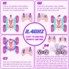 AFUNX RC Stunt Cars, Remote Control Car Double Sided 360° Flip Rotating 4WD 2.4Ghz Rechargeable Car Toy with Headlights For Outdoor & Indoor for 6-12 years old Kids Girls Boys Birthday Xmas Gift, Pink