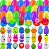 24 Pcs Easter Eggs with Mochi Squishy Toys for Kids Easter Eggs Hunt, Cute Easter Toys for Easter Basket Stuffers, Basket Filler, Easter Party Favor