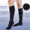 Beister Closed Toe Knee High Calf Compression socks for Women & Men, Firm 20-30 mmHg Graduated Support for Varicose Veins, Edema, Flight, Pregnancy, Black, Medium