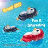 Saurawan 2Pcs Wind up Penguin Bathtub Toys, Water Table Accessories and Toys, Bath Toys Set for Toddlers and Kids 3-5, Newborn Toys Birthday Party Prizes, Easter Kids Wind Up Toys