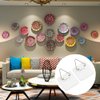 40 Pieces Invisible Adhesive Plate Hanger Vertical Plate Holders for The Wall Hooks Decorative Plates Wall Holders for Display 1.25 Inch
