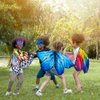 D.Q.Z 6 Pcs Kids Fairy Butterfly-Wings for Girls Halloween-Costumes with Antenna Headband Mask Party Favors (Rainbow-Purple)