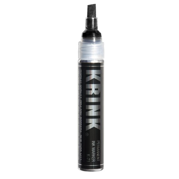 Krink K-71 Super Black Permanent Ink Marker - Bold and Opaque Fine Art Graffiti Markers for Any Surface - Permanent Markers with Alcohol-Based Ink for Metal Glass Paper Painted Surfaces and More…