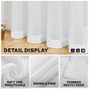MRTREES White Sheer Curtains 54 inches Long Living Room Curtain Sheers Bedroom Voile Panels Drapes Rod Pocket Light Filtering Basement Window Treatments 2 Panels