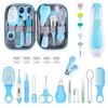 Baby Grooming Kit, Infant Safety Care Set with Hair Brush Comb Nail Clipper Nasal Aspirator Ear Cleaner,Baby Essentials Kit for Newborn Girls Boys (Blue-25 in 1)