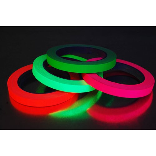 4 Pack Half Inch UV Blacklight Reactive Fluorescent Gaffer Tape 4 Rolls x 20 Yards Each
