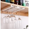 runruii Wine Glass Holder Under Shelf Cabinet Wine Glass Rack Plastic Stemware Rack Glassware Drying Storage Hanger for Kitchen,Bar and Restaurant (White-2Pack)