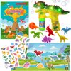 Dinosaur Toy Gift Set: One Bubble Gun, 12 Mini Dino Figurines in 6 Eggs & Sticker Book with 40 Reusable Stickers – Fun Dinosaur Toys for Kids, Toddlers, Boys & Girls