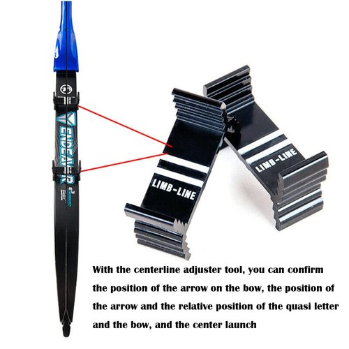 Recurve Bow Limbs Center Line Adjustment Module Calibration Detector Recurve Bow Limb Gauges Black Center Shot Alignment