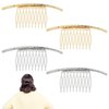4Pcs French Hair Comb Side Hair Comb eeth Combs Bridal Wedding Veil Combs Hair Clip Hair Holder, Gold and Silver