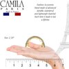 Camila Paris CP3215 French Hair Barrette, Hair Ponytail Holder for Fine Long Hair, Green and White, Strong Hold Grip Hair Clips for Women, No Slip Styling Girls Hair Accessories, Made in France