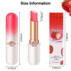 BINGBRUSH 2 Pcs Strawberry Color Changing Lipstick Queen,PH Mood Long Lasting Labiales Lip Gloss Lip Balm Tinted Magic Lip Stain Makeup Moisturize Lipstick Set for Women