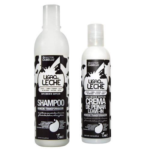 Doctor Cabello Ligao De Leche Combo Set - Suero leave-in 8.6oz and shampoo 13.2oz