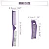 VOCOSTE Portable Folding Hair Comb, Travel Portable Folding Mini Hair Comb, Travel Small Foldable Hair Brush Hair Comb for Curly, Wet, Dry, Long Hair, Purple