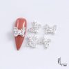 20Pcs Butterfly Nail Charms for Acrylic Nails 3D Crystal Butterfly Nail Art Charms Gold Silver Butterflies Nail Rhinestones Butterfly Nail Jewels Nail Gems Charms for Nails DIY Manicure Decoration
