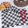 DECORLIFE 96Pcs Checkered Flag Party Supplies, Black and White Checkered Plates and Napkins Sets Serve 24, Race Car Birthday Party Decorations for Boys Birthday