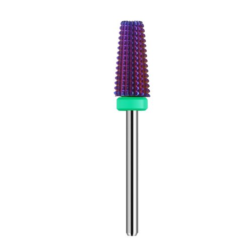 ERUIKA 5 in 1 Nail Drill Bits Carbide Rotary Bit,3/32" Shank - Manicure Nail Art, Drill Machine Accessory,Acrylic or Hard Gel Remover(Purple, C)