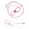 Adjustable Leash Harness with Bell for Rat Mouse Squirrel Guinea Pig Walking Training (Pink)