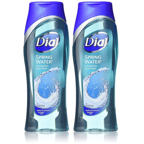 Dial Body Wash Spring Water 16 Ounce Hydrating (473ml) (Pack of 2)