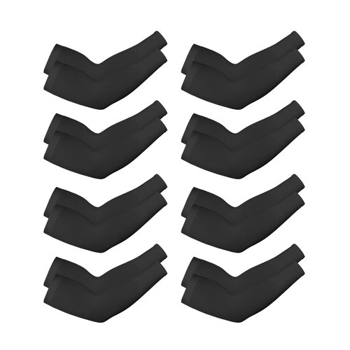 Mudder 8 Pairs UV Sun Protection Arm Sleeve for Men Women Work Cooling Tattoo Cover Up Compression Sleeve for Cycling Fishing