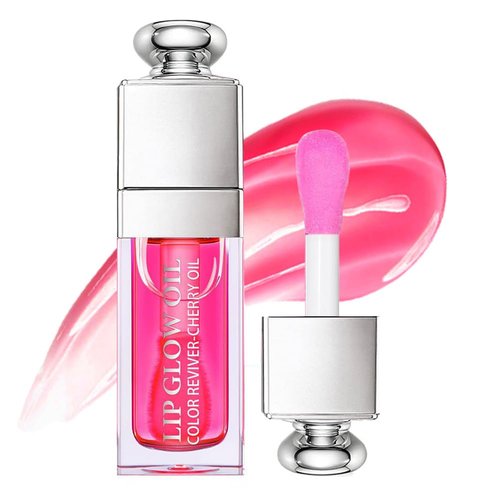 Hydrating Lip Glow Oil, Lip Oil Gloss Transparent Toot Tinted Nourishing Long Lasting Repairing L...
