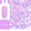 DAODER 4pack Sparkly Opal Rhinestones for Nails 3D Nail Art Rhinestones Kit Crystal Diamond Rhinestones and Charms Nail Decoration Flatback Gems Stones Pink White Blue Green Nail Jewels Crafts DIY