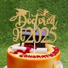Doctored It 2025 Cake Topper, It's Dr Actually, Happy Doctoral Degree Cake Decorations, Congrats Dr, Class of 2025 Doctorate Graduation Party Decorations Gold Glitter