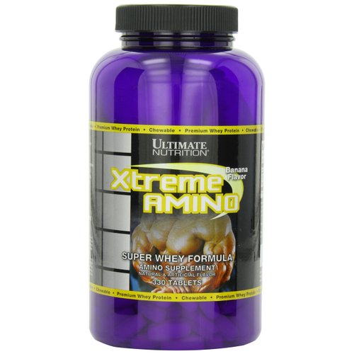 Ultimate Nutrition Xtreme Amino Dietary Supplement, Whey Protein Concentrate, Amino Acid Profile for Muscle Gainer, 330 Flavored Chewable Tablets