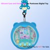 XEGIMOR Silicone Cover Case for Punirunes Interactive Digital Toy Squishy Characters Pet, Screen Protector for Punirunes Virtual Electronic Pets Accessories(Silicone Case and Lanyard) (Blue)