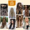 Aguacor Loose Wave Dreadlocks Synthetic French Curly Single Ended Dreadlock Extensions 24inches 10 Strands Thin Soft Spanish Curly SE Dreadlock Extensions for Women (10 Strands, 30#)