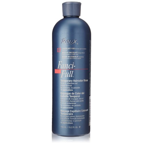 Fanci-Full Instant Hair Color Rinse by Roux, 13 Chocolate Kiss ,Temporarily Evens Tones, Blends Away Gray, 15.2 Oz
