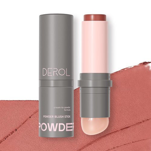 SWETIYOU Cream to Powder Blush Stick, Built-In Jelly-like Silicone Makeup Applicator, Buildable & Blendable, Multi-use Blush Makeup Stick for Cheeks, Lips and Eyes(05-MEET ME THERE)