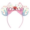 CLGIFT Donut Iridescent Mouse Ears, Pick your color, Donut Inspired Mouse ears, Rainbow Sparkle Mouse Ears (Ice Cream Sundae)