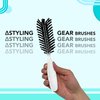 Styling Gear Hair Brush Nylon Bristles 7 Row Teasing Womens Brush Small Travel Hairbrush Brush For Hair 1 Pcs. (White)