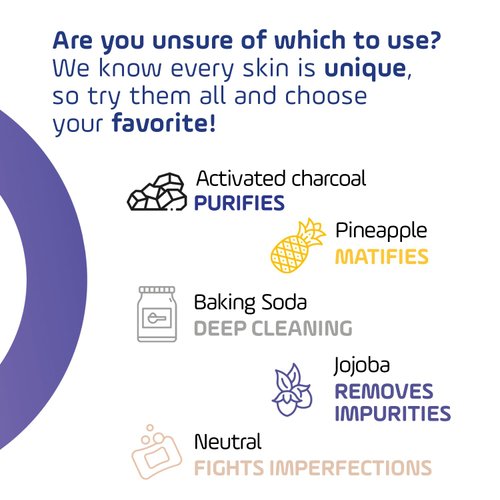 Asepxia Acne Care Bar Soap Variety Pack with Hydro-Force: Detox, Exfoliating Scrub, and Deep Cleansing, Normal, Combination, Oily Skin, Deep Clean, Skin Care Products, Cleanser 4 oz Bars, 5-Pack