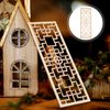 Veemoon 4pcs Mini Doll House Screen, Miniature Room Divider Wood Dollhouse Screen DIY Chinese Screen Room Privacy Divider Dollhouse Furniture Accessories Hollow Screen Model Retro Decor