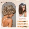 Oseti Short Curly Wigs Light Brown Curly Bob Wigs for Women Pixie Cut Short Hair Wigs Layered Ash Blonde with Bangs Synthetic Hair Wig Short Ombre Blonde Wig for Daily Use