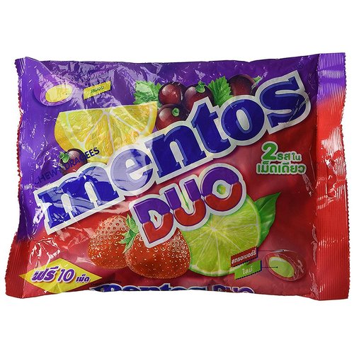 Mentos Chewy Mints Assorted Fresh Mixed Fruit Variety Candy, Strawberry/Lime/Lemon/Blackcurrent, 10.50 Ounce