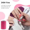 Difenni Sanding Bands for Nail Drill,Colorful Nail Sanding Bands 210pcs Nail Drill Sanding Bands 80#150#240#Coarse Fine Grits with Rainbow 3/32" Mandrel Bit for Electric Nail Drill Nail