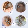 ACO-UINT 20 Pcs Small Flower Hair Clips for Women, Blue Flower Clips Non-slip Flower Claw Clip, Cute Clips for Hair 90s Hair Accessories for Women Girls